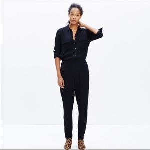 Madewell Black Long Sleeve Jumpsuit